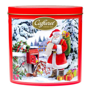 Caffarel Weihnachtsdose mit Schokoladen und Pralinen