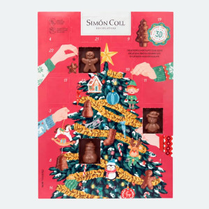 Simón Coll Adventskalender mit Weihnachtsbaum-Motiv 