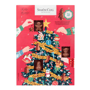 Simón Coll Adventskalender mit Weihnachtsbaum-Motiv 