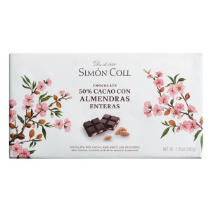 Simon Coll Zartbitter Schokolade mit ganzen Mandeln