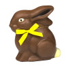 Handgemachter Osterhase mit Schleife Vollmilchschokolade in Tütchen