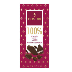Domori Schokolade Absolut Cocoa 100% Vorderseite