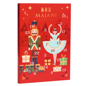 Majani Adventskalender mit gemischten Schokladenpralinen