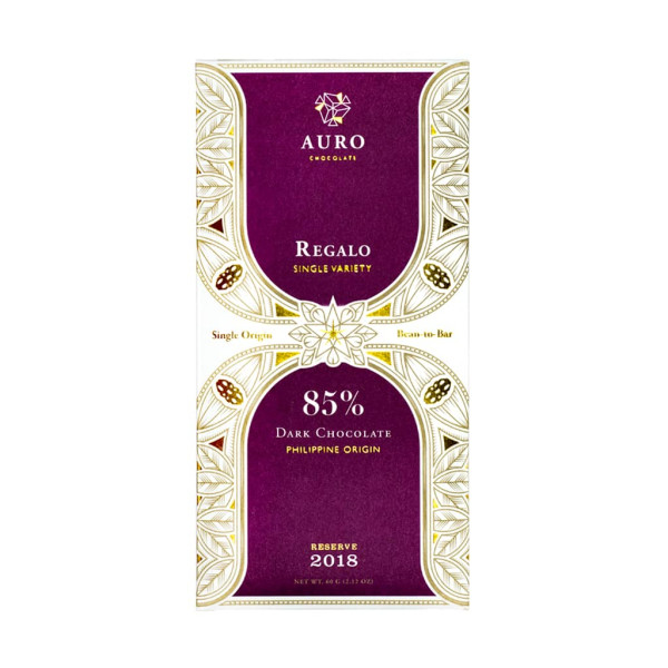 Auro Schokolade Regalo 85% Vorderseite