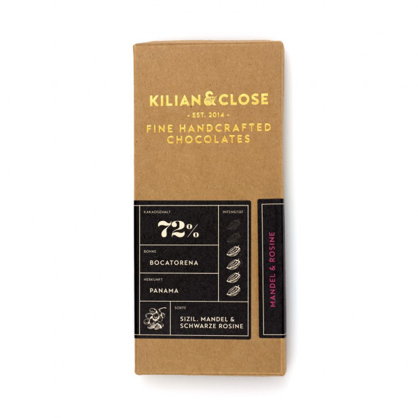 Kilian & Close Mandel & Rosine 72% Vorderseite