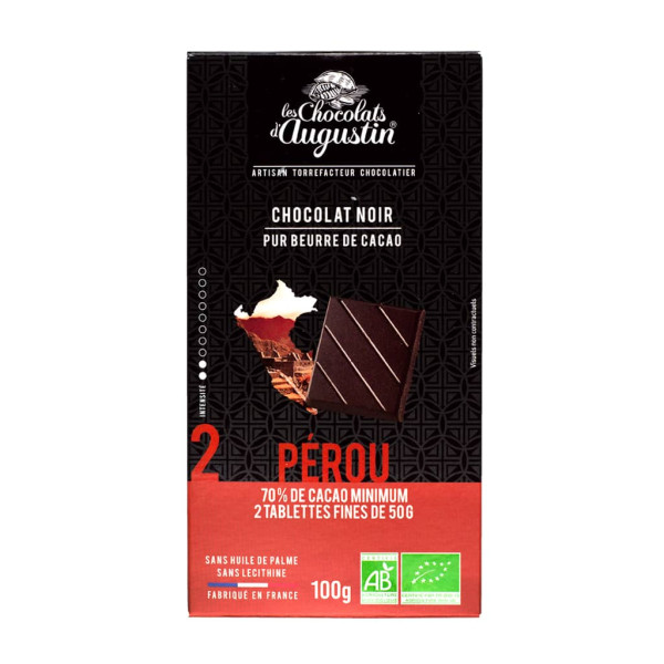 Les Chocolats d'Augustin Schokolade Peru 70% Vorderseite