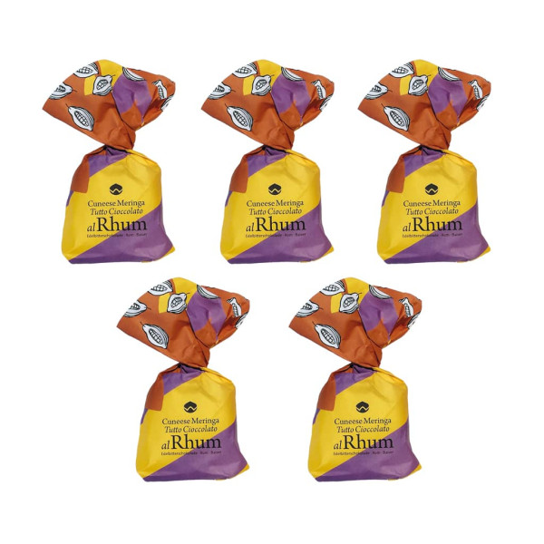 Tuttocioccolato Cuneesi dunkle Baiser Praline mit Rum-Füllung 5 Stück