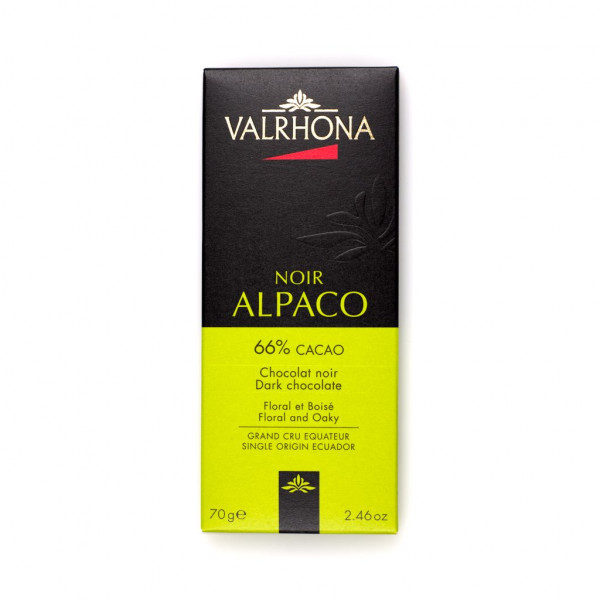 Valrhona Noir Alpaco 66% Vorderseite